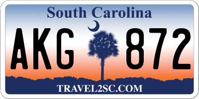 SC license plate AKG872