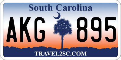 SC license plate AKG895