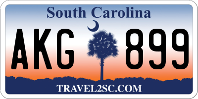 SC license plate AKG899