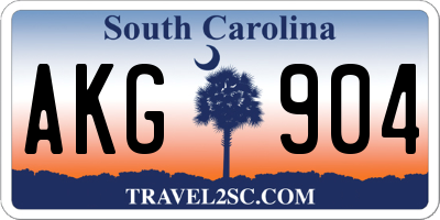 SC license plate AKG904
