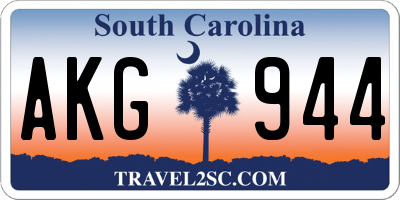 SC license plate AKG944