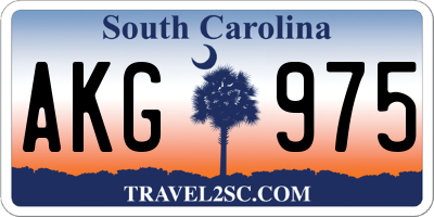 SC license plate AKG975