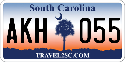 SC license plate AKH055
