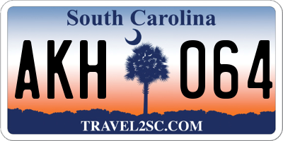 SC license plate AKH064