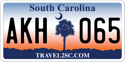 SC license plate AKH065