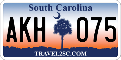 SC license plate AKH075
