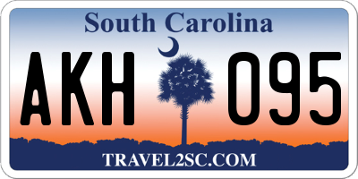 SC license plate AKH095