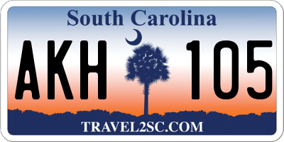SC license plate AKH105