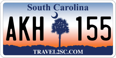 SC license plate AKH155