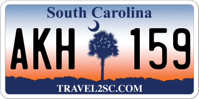 SC license plate AKH159