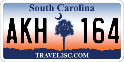 SC license plate AKH164