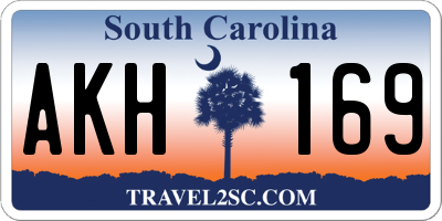 SC license plate AKH169