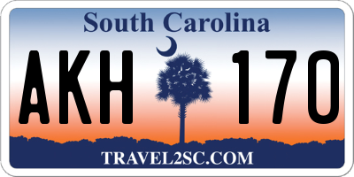 SC license plate AKH170