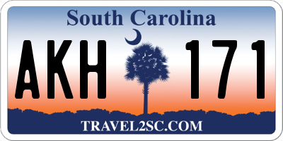 SC license plate AKH171