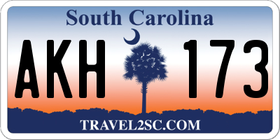 SC license plate AKH173