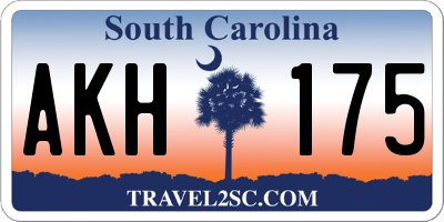 SC license plate AKH175