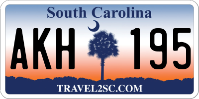 SC license plate AKH195