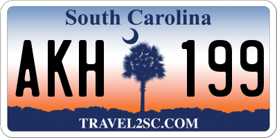 SC license plate AKH199