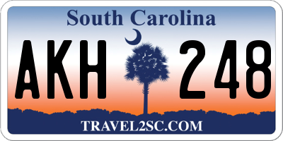 SC license plate AKH248