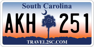 SC license plate AKH251