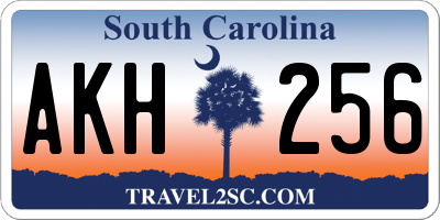 SC license plate AKH256