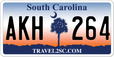 SC license plate AKH264