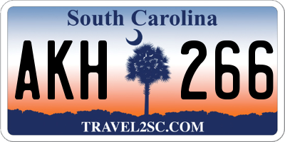 SC license plate AKH266