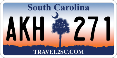 SC license plate AKH271