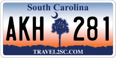 SC license plate AKH281