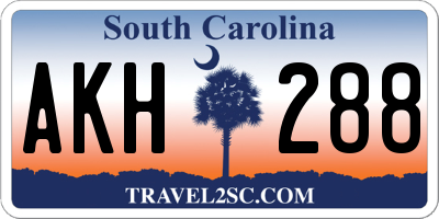 SC license plate AKH288