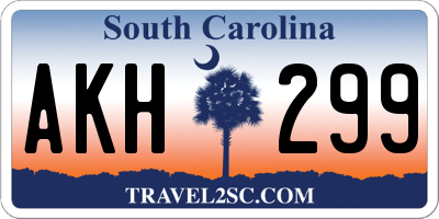 SC license plate AKH299
