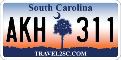 SC license plate AKH311