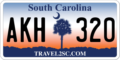 SC license plate AKH320