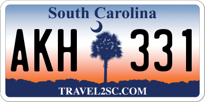 SC license plate AKH331