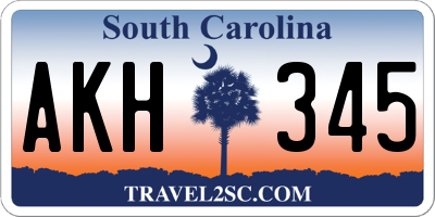SC license plate AKH345