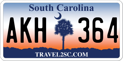 SC license plate AKH364