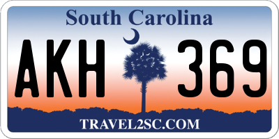 SC license plate AKH369