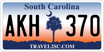 SC license plate AKH370