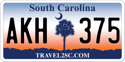 SC license plate AKH375
