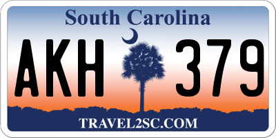 SC license plate AKH379