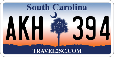 SC license plate AKH394