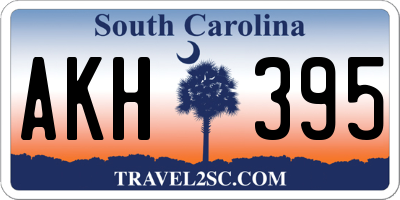 SC license plate AKH395