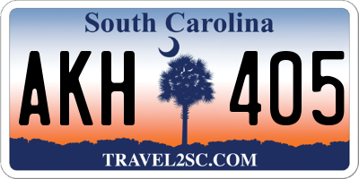 SC license plate AKH405