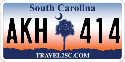 SC license plate AKH414