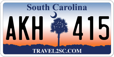 SC license plate AKH415