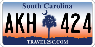 SC license plate AKH424