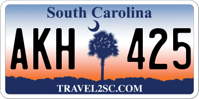 SC license plate AKH425