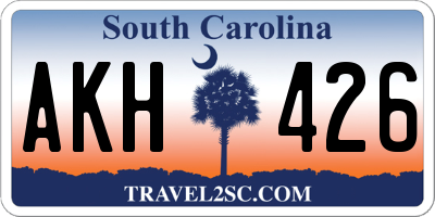 SC license plate AKH426