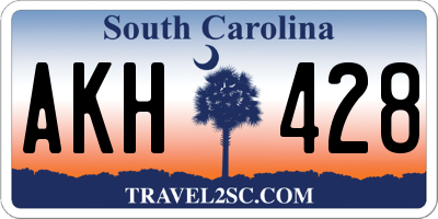 SC license plate AKH428