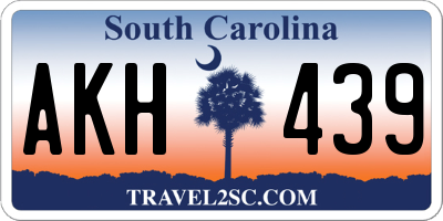 SC license plate AKH439